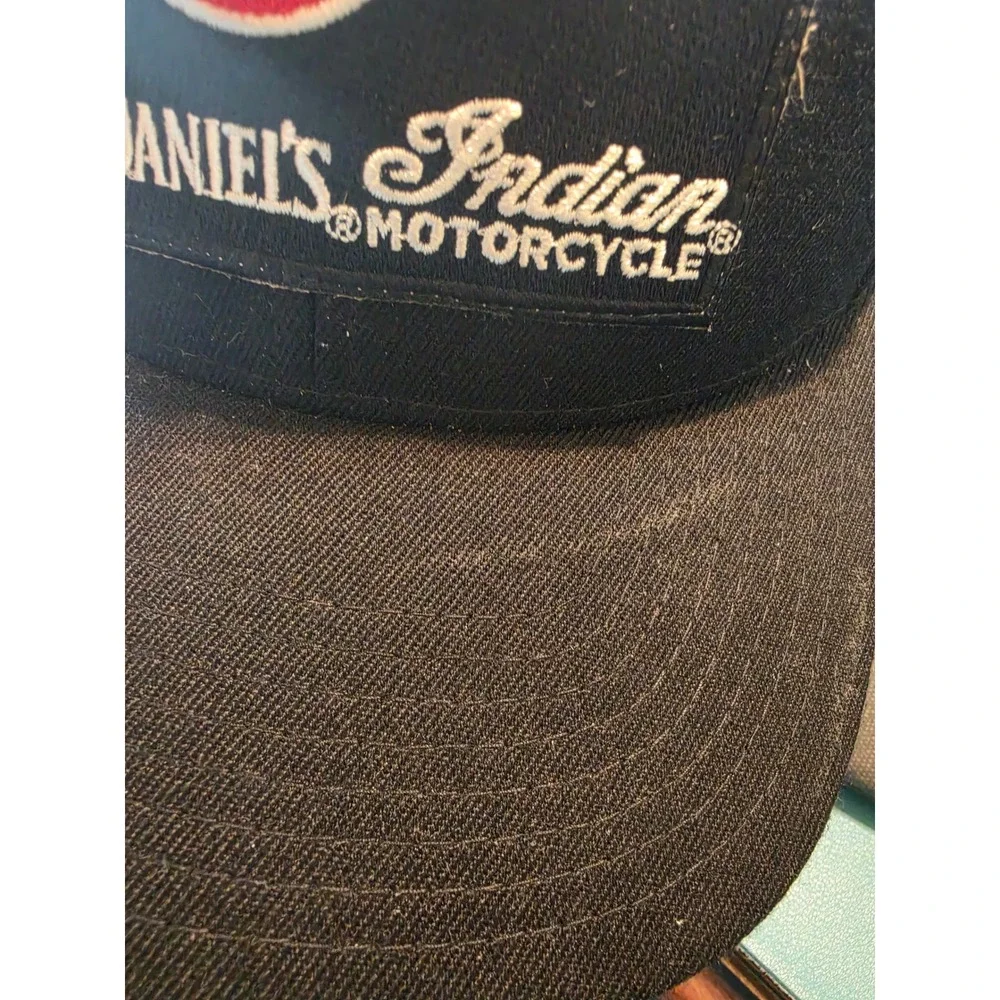 Jack Daniels Indian Motorcycle Colorado Flag Snapback‎ Hat Yupoong 110 Black Cap